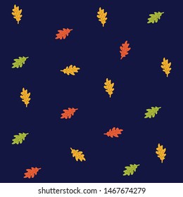 blue variant autumn leaves pattern background