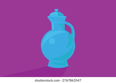 blue vas ventage flat vector