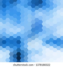 blue vector abstract background. hexagon design. polygonal style. mosaic