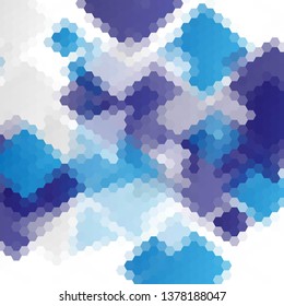 blue vector abstract background. hexagon design. polygonal style.