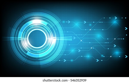Blue vector abstract background shows the innovation of technology and technological concepts.