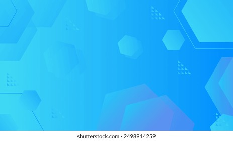 Blue vector abstract background with simple geometric shapes