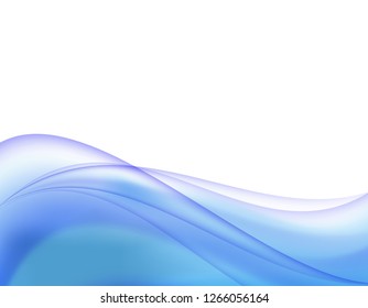 Blue vector abstract background of water wave.