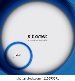 blue vector abstract circle banner web design element illustration
