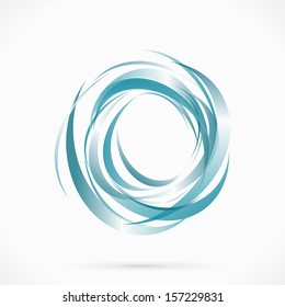 Blue vector abstract circle liquid water illustration 