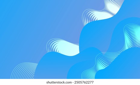 Blue vector abstract creative background in minimal and simple trendy style
