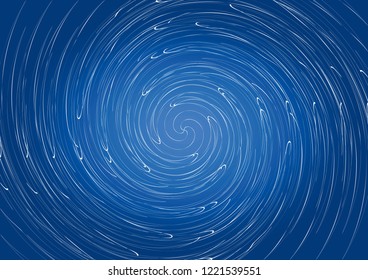 Blue vector abstract geometric gradient background with crossing radial white lines. Abstract funnel or spiral.