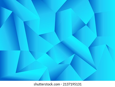 BLUE vector abstract mosaic background. Shining illustration, which consist of triangles. polygonal design