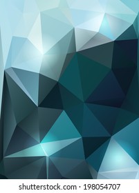 Blue vector abstract polygonal low poly background