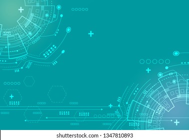 blue vector abstract technology background.