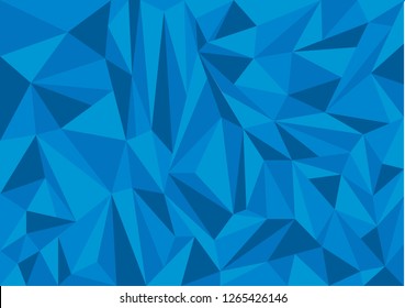  BLUE vector abstract textured polygonal background. Low Poly  Triangle design. Pattern can be used for background.