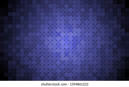 Blue vector abstract textured polygonal background. The pattern with repeating rounded rectangles.