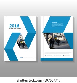 Blue Vector annual report Leaflet Brochure Flyer template design, book cover layout design