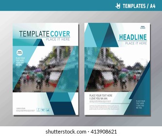 Blue vector annual report 
leaflet brochure template A4 size design
flyer multipurpose modern style
book cover presentation layout design
abstract flat background