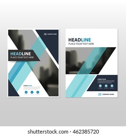 Blue Vector annual report Leaflet Brochure Flyer template design, book cover layout design,