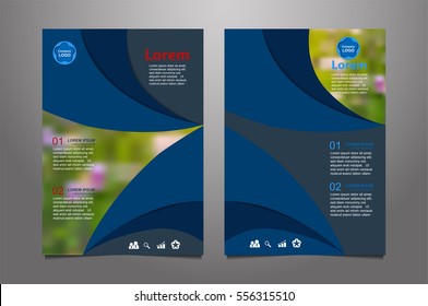 blue Vector annual report Leaflet Brochure Flyer template design, book cover layout design, Abstract blue presentation book cover or website templates