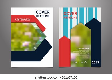 Blue Vector annual report Leaflet Brochure Flyer template design, book cover layout design, Abstract  red presentation book cover templates
