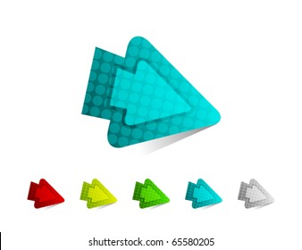 Blue vector arrows. Eps10 icons