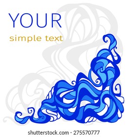 blue vector art nouveau pattern