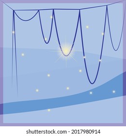 Arte vectorial azul con radiación