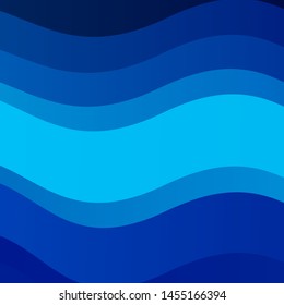 BLUE vector backdrop with curves. Illustration in abstract style with gradient curved.  Template for cellphones.