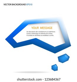 Blue vector Background bubble for your message and text web design eps10