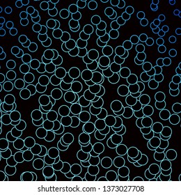 BLUE vector background with circles. Illustration with set of shining colorful abstract spheres. Pattern for business ads.