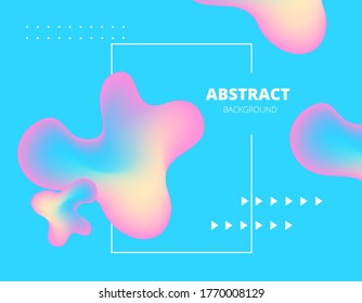 blue vector background with colorful drops