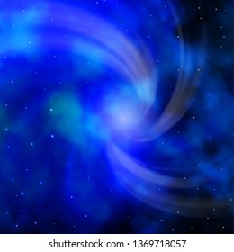 BLUE vector background with colorful stars. Colorful illustration with abstract gradient stars. Theme for cell phones.