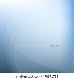 Blue vector background curve label element with space for text and message design