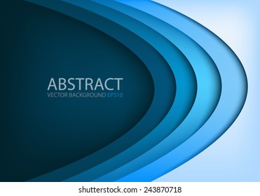 blue vector background curve line overlap layer gradient color with space for text and message modern artwork design 