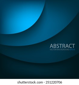 Blue vector background curve line with space overlap layer color for text and message modern artwork design