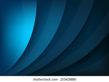 Blue vector background curve line cool color and space overlap layer for text and message modern artwork design