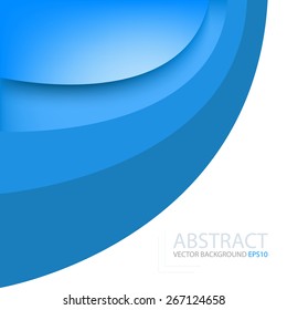 Blue vector background curve line on white space shadow overlap layer modern texture pattern for text and message website design
