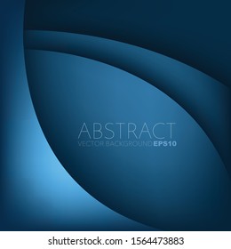 Blue Vector background curve lines overlap layer on space for text and background design