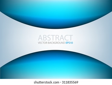 Blue vector background curve with space for text and message design