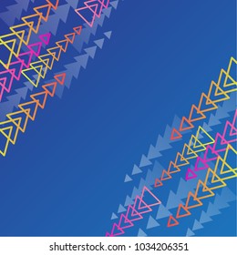 blue vector background design with colorful triangle geometric shape element