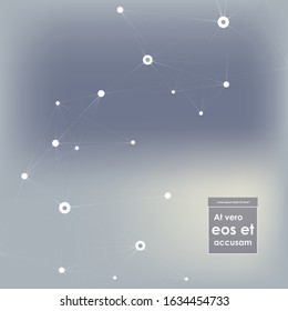 Blue vector background with DNA and molecules connect