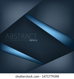 Blue vector background geometric element overlap layer with space for background design