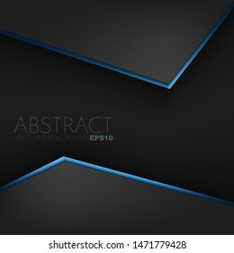 Blue vector background geometric element overlap layer with space for background design