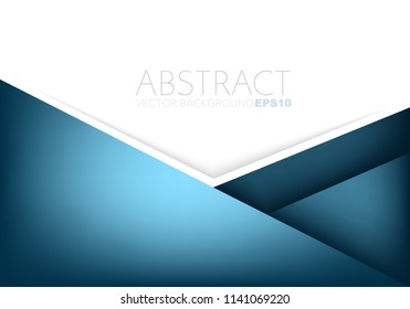 Blue vector background geometric and overlap layer on white space for text design