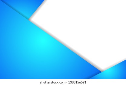 Blue vector background geometric and overlap layer on white space for text design