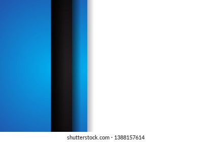 Blue vector background geometric and overlap layer on white space for text design