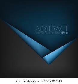Blue Vector background geometric triangle overlap layer with space for text and background design