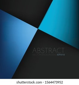 Blue Vector background Geometric Triangle overlap layer on space for text and background design