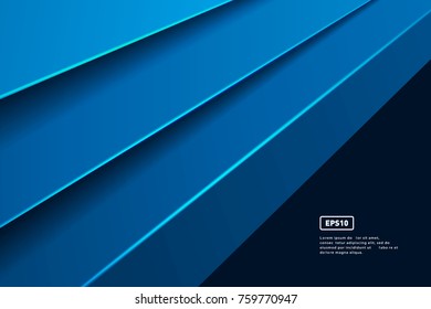 Blue vector background with label and layer with space for text and message eps10