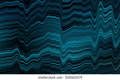 BLUE vector background with lava shapes. Glitter abstract illustration with wry lines. Pattern for your business design.