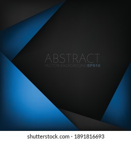 Blue vector background overlap layer triangle and geometric background with spaces for design