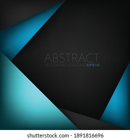 Blue vector background overlap layer triangle and geometric background with spaces for design