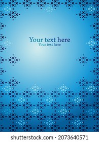 Blue vector background with pattern design. Concept for cover presentation.